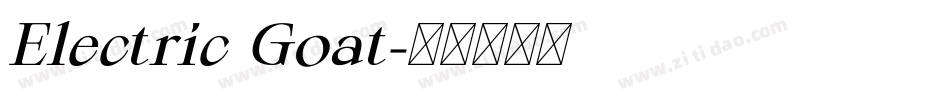 Electric Goat字体转换